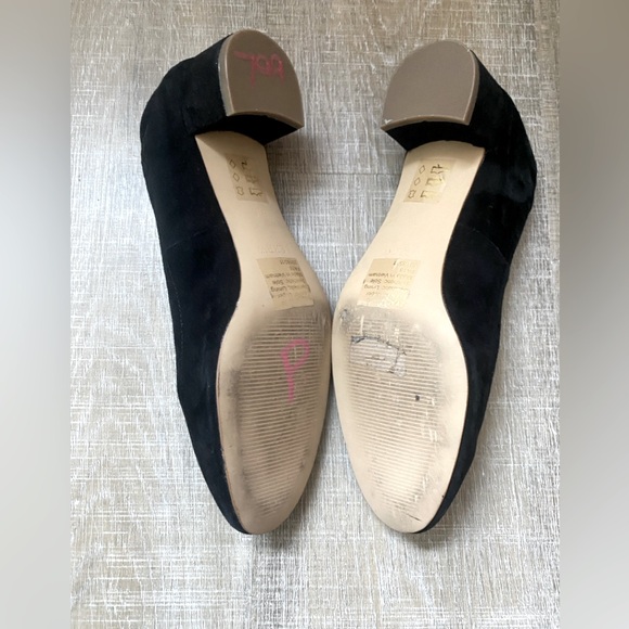 J. Crew Black Anya Suede Leather Block Heel Shoes Women’s 8.5 Career Shoes Pump - Picture 11 of 12